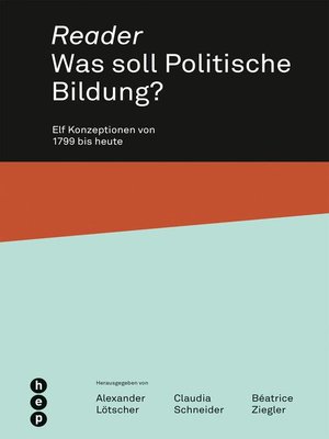 cover image of Reader. Was soll Politische Bildung?